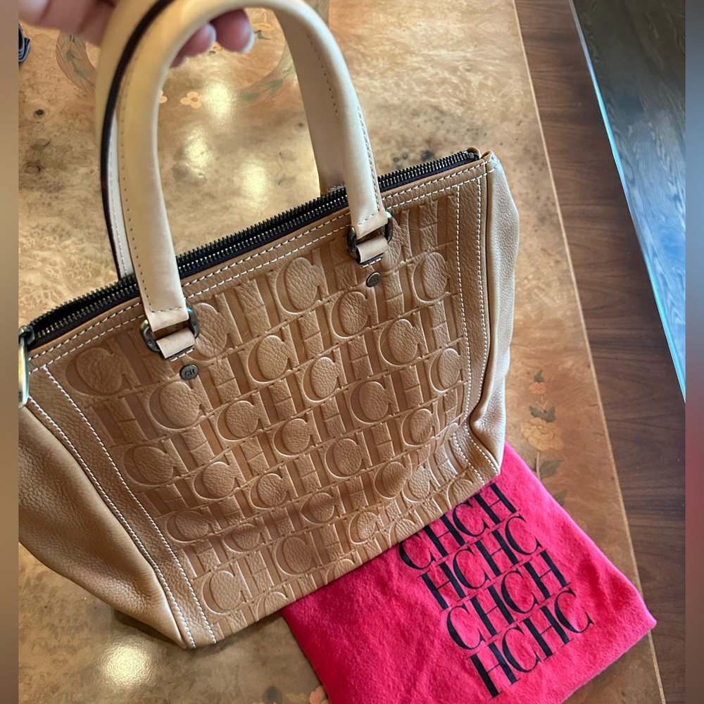 CH Leather Handbag with Red Dust Bag